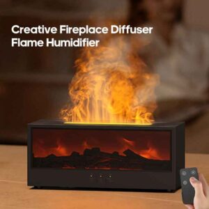 Fireplace Aromatherapy Humidifier Flame Light 150ml