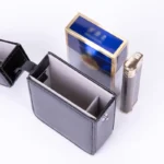 PU Leather Cigarette Case with Lighter Holder