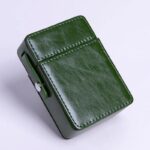 PU Leather Cigarette Case with Lighter Holder