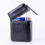 PU Leather Cigarette Case with Lighter Holder