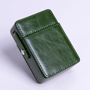 PU Leather Cigarette Case with Lighter Holder
