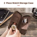 CONTACT'S FAMILY Crazy Horse Genuine Leather Zipper Watch Case - Image 8