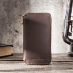 CONTACT'S FAMILY Crazy Horse Genuine Leather Zipper Watch Case - Image 7