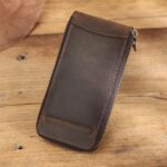 CONTACT'S FAMILY Crazy Horse Genuine Leather Zipper Watch Case - Image 6