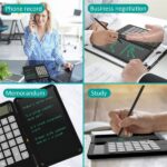 Calculator with Notepad LCD Rechargeable Writing Tablet