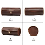 Genuine Leather Travel Watch Roll Case