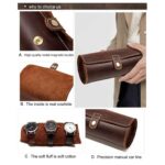 Genuine Leather Travel Watch Roll Case