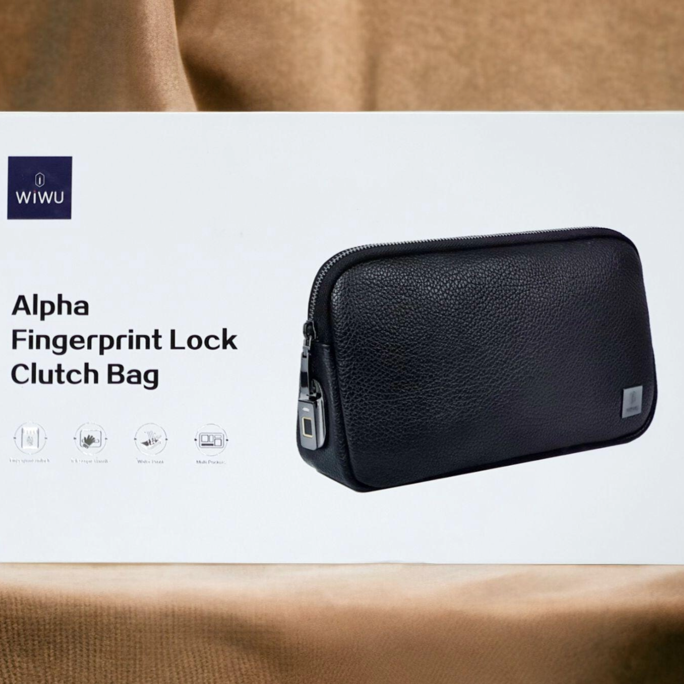 WiWU Alpha Fingerprint Lock Clutch Bag
