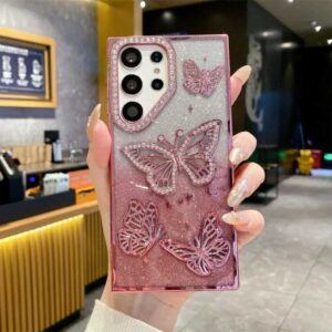 Glitter Bling 3D Rhinestone Butterfly Phone Case