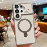 Metal MagSafe Stand Case for Samsung – Stylish & Protective - Image 3