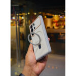 Ultra Protection PU Leather MagSafe Magnetic Stand Case for Samsung Galaxy Ultra - Image 9