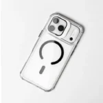 Crystal Clear MagSafe Camera Guard Stand Case for iPhone - Image 2