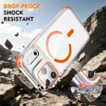 Crystal Clear MagSafe Camera Guard Stand Case for iPhone