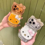 Cute Hello Kitty Faux Diamond Case for iPhone - Image 4