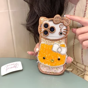 Cute Hello Kitty Faux Diamond Case for iPhone
