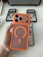 Matte Translucent Corrugated Stripe Camera Detachable Cover for iPhone