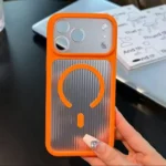 Matte Translucent Corrugated Stripe Camera Detachable Cover for iPhone
