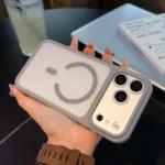 Matte Translucent Corrugated Stripe Camera Detachable Cover for iPhone