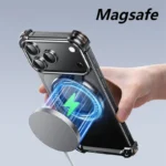 Minimalist Z-Shaped Aluminum Magnetic Case for iPhone | Slim Metal Stand Case - Image 6