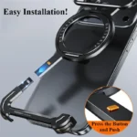 Minimalist Z-Shaped Aluminum Magnetic Case for iPhone | Slim Metal Stand Case - Image 8