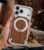 Oatsbasf Walnut Wood MagSafe Ring Stand Case for iPhone - Image 5