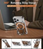 Oatsbasf Walnut Wood MagSafe Ring Stand Case for iPhone - Image 6