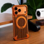 Oatsbasf Walnut Wood MagSafe Ring Stand Case for iPhone - Image 2
