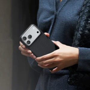 PITAKA Edge Ultra Slim Case for iPhone 18 Pro Max & iPhone 18 Pro 600D Black Grey Twill (PitaTap™️)
