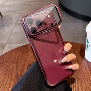 Premium Camera Window Glass with Kickstand Case for iPhone