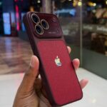 Premium Leather Textured Grip & Lens Protection Case for iPhone - Image 3