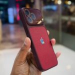 Premium Leather Textured Grip & Lens Protection Case for iPhone - Image 5