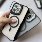 Premium Matte MagSafe Metal Camera Stand Case for iPhone
