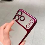 Slim Fit Matte Polycarbonate Hard PC Case with Camera Lens Protector for iPhone - Image 2