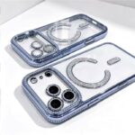 Transparent Glitter MagSafe Stone Bumper Case for iPhone - Image 6