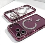 Transparent Glitter MagSafe Stone Bumper Case for iPhone - Image 7