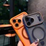 Triangle Metal Stand MagSafe Matte Back Case for iPhone