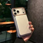 Triangle Metal Stand MagSafe Matte Back Case for iPhone
