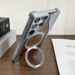 Walnut Metal Frameless 360° Rotation Holder MagSafe Case for Samsung Galaxy | Titanium - Image 5