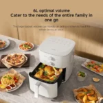 Xiaomi Air Fryer Essential 6L MAF13 – 1550W 360° Convection, Flip-Free Cooking - Image 4