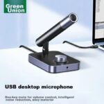 UGREEN CM727 USB Microphone delivers clear 96kHz/24bit voice recording with omnidirectional pickup, mute control and real-time monitoring for work.
