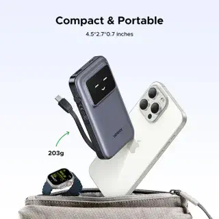 UGREEN PB511 30W 10000mAh Power Bank with Built-in Cable