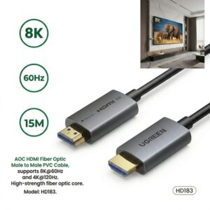UGREEN HD183 55505 8K Fiber Optic HDMI Cable 15M