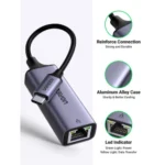 UGREEN CM848 USB-C to RJ45 5GbE Ethernet Adapter