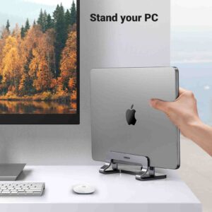UGREEN Adjustable Aluminum Vertical Laptop Stand Holder